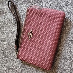 Coach Red Wristlet Clutch